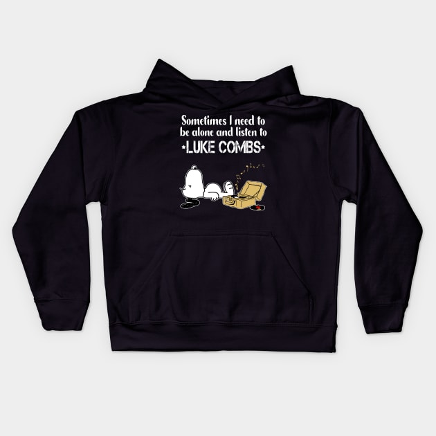 Luke Combs // Aesthetic Vinyl Record Vintage // Kids Hoodie by BlackAlife